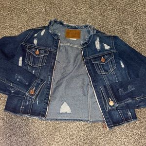 Women’s BBJ dark cropped jean jacket